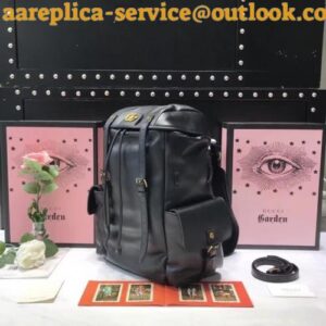 Replica Gucci RE(BELLE) Leather Men's Backpack ‎526908 Black 2018 2