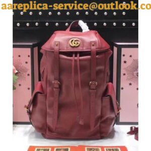 Replica Gucci RE(BELLE) Leather Men's Backpack ‎526908 Red 2018