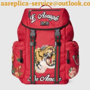 Replica Gucci Red Backpack With Embroidery