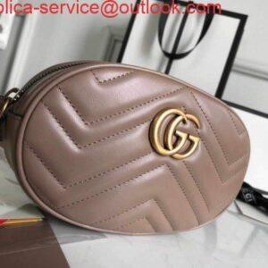 Replica Gucci 476434 GG Marmont Matelassé Leather Belt Bag Light Pink