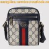 Replica Replica Gucci Trunks Messenger Bag In Black GG Embossed Perforated Leather 2