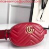 Replica Gucci 476434 GG Marmont Matelassé Leather Belt Bag White 2