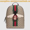 Replica Gucci Vintage Logo Print Leather Backpack Bag 547834 Black