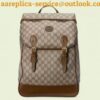 Replica Replica Gucci Medium Backpack In Black GG Canvas with Interlocking G 2