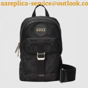 Replica Replica Gucci Off The Grid Sling Backpack In Black GG Nylon