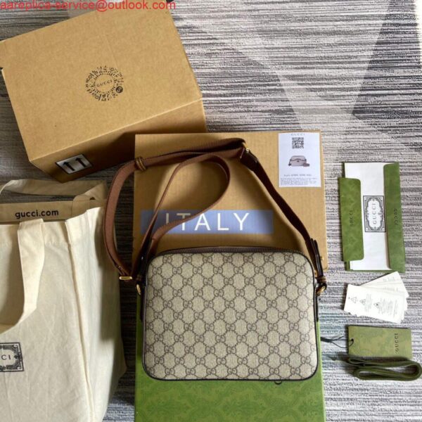 Replica Gucci 675891 Messenger bag with Interlocking G Beige and ebony 4