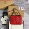 Replica Gucci 498110 GG Marmont Small Top Handle Bag Green