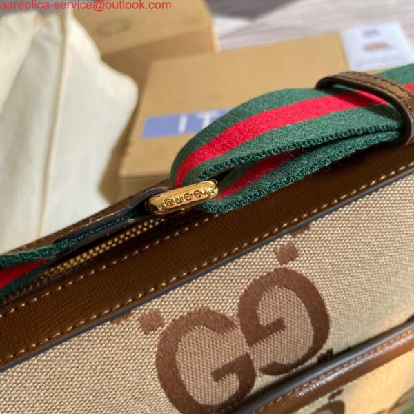 Replica Gucci 675891 Messenger bag with jumbo GG Brown 8