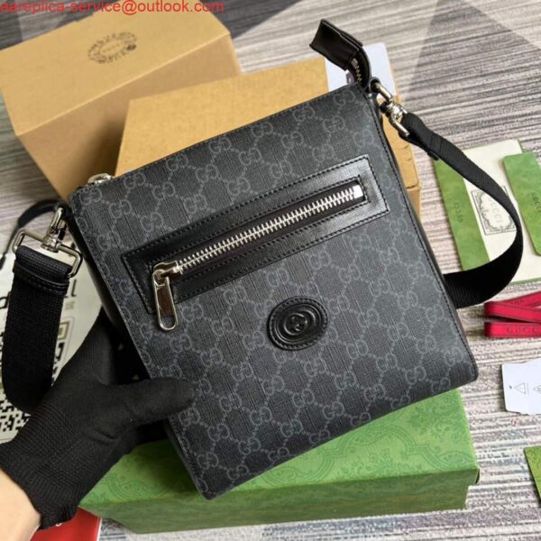 Replica Gucci 681021 GG Supreme messenger bag Black 5