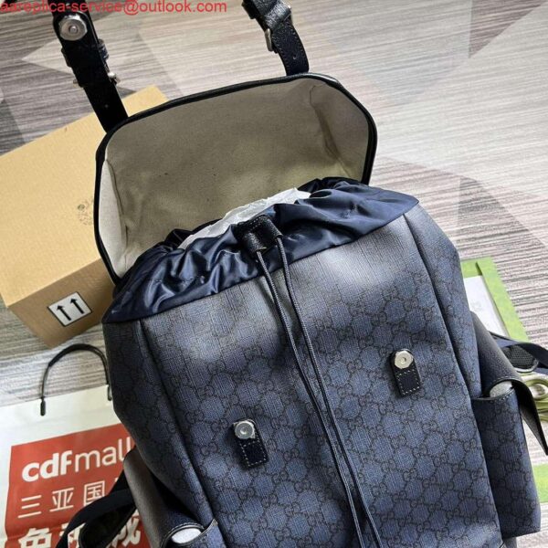 Replica Gucci 598140 Ophidia GG Medium Backpack Blue and black 9