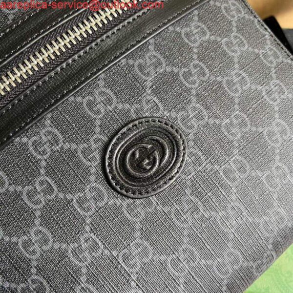 Replica Gucci 681021 GG Supreme messenger bag Black 6