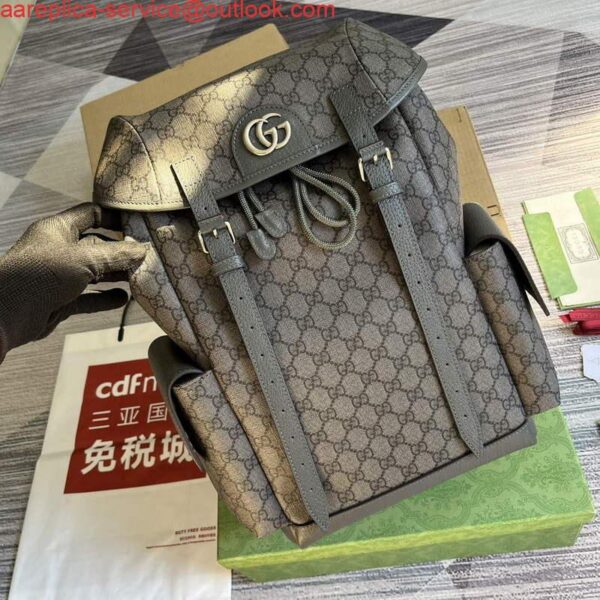 Replica Gucci 598140 Ophidia GG medium backpack Grey 5