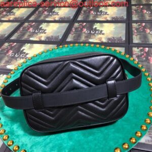 Replica Gucci 523380 GG Marmont Matelassé Belt Bag 448065 Black