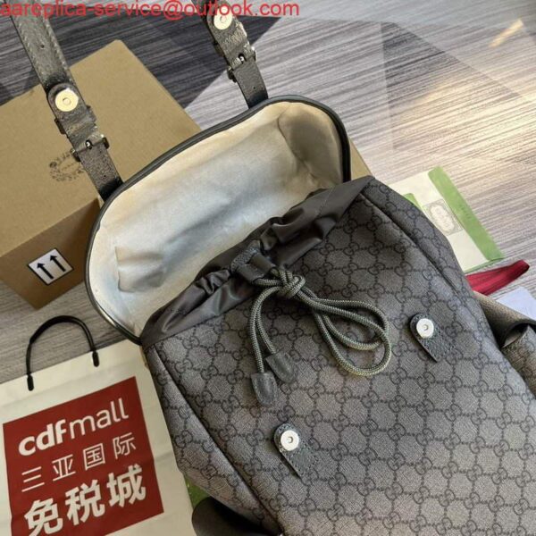 Replica Gucci 598140 Ophidia GG medium backpack Grey 9