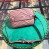 Replica Gucci 523380 GG Marmont Matelassé Belt Bag 448065 Red 2