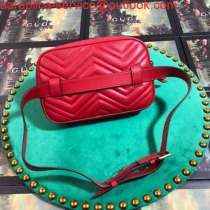 Replica Gucci 523380 GG Marmont Matelassé Belt Bag 448065 Red