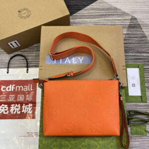 Replica Gucci 696009 Jumbo GG Medium Messenger Bag Orange