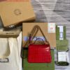 Replica Gucci ‎547260 GG Marmont Mini Crocodile Pattern Top Handle Bag Green