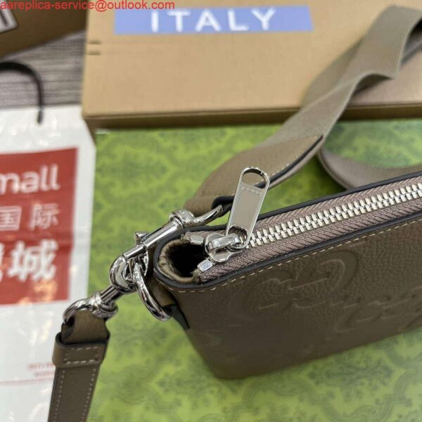 Replica Gucci 696009 Jumbo GG Medium Messenger Bag Taupe 6