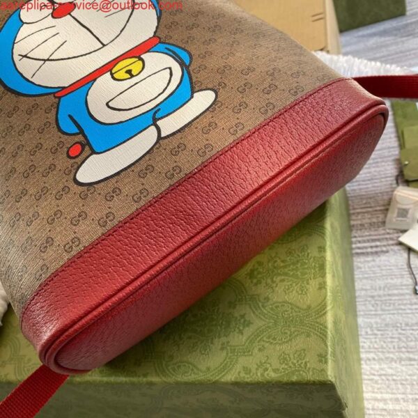 Replica Gucci 647816 Doraemon x Gucci small backpack in mini GG canvas 8