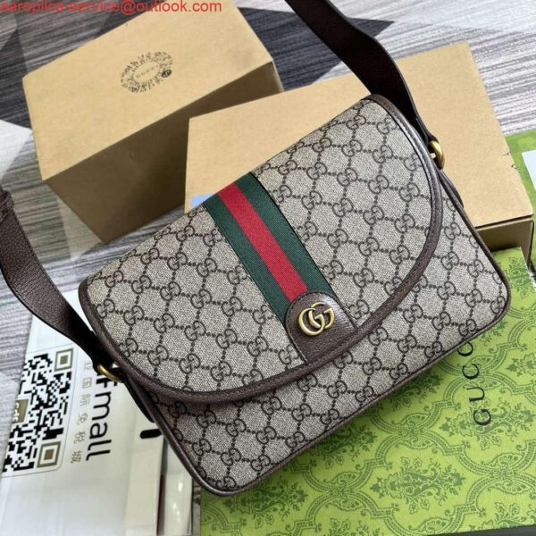 Replica Gucci 724704 Ophidia Messenger Bag Brown 4