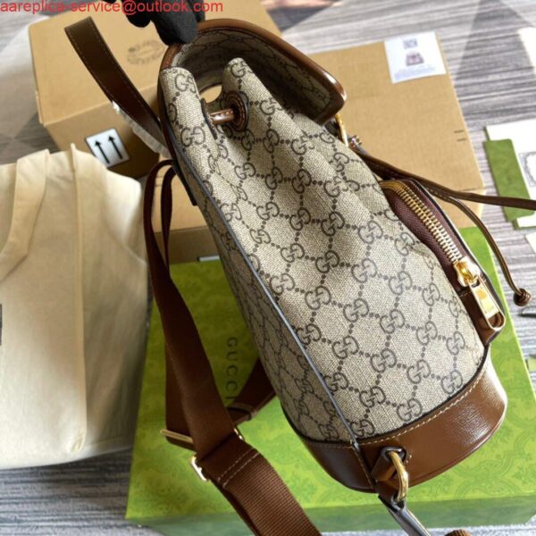 Replica Gucci 674147 Backpack with Interlocking G Beige and ebony 2