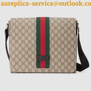 Replica Gucci Beige GG Supreme Web Messenger Bag 549