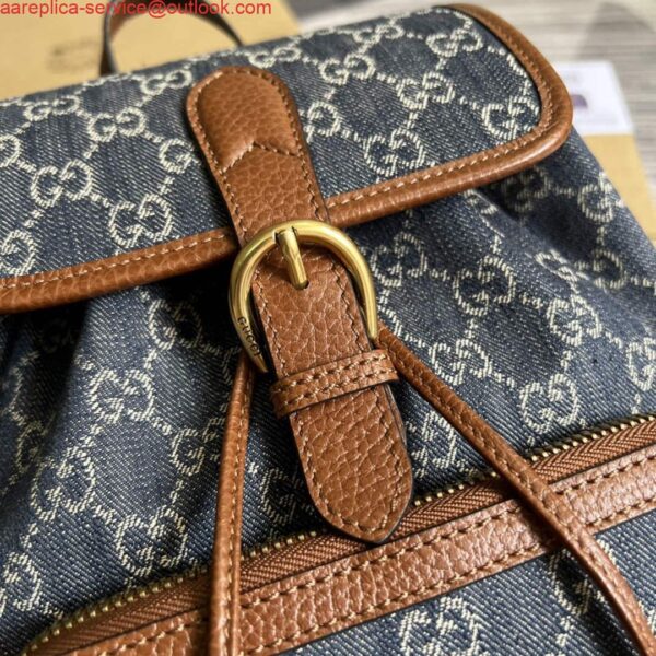 Replica Gucci 674147 Backpack with Interlocking G Blue 6