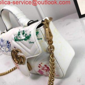 Replica Gucci ‎547260 GG Marmont Mini Top Handle Bag White and printer 2