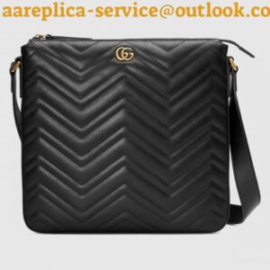 Replica Gucci Black GG Marmont Messenger Bag