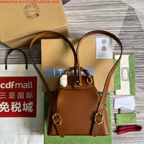 Replica Gucci 702101 Bamboo backpack Brown 3