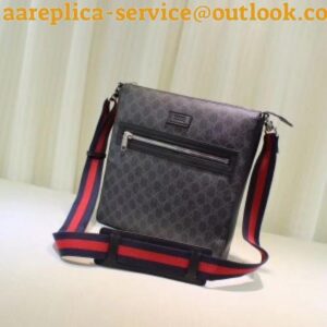 Replica Gucci Black GG Supreme Messenger Bag 2