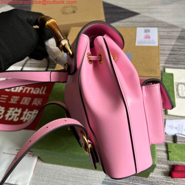 Replica Gucci 702101 Bamboo backpack Pink 6