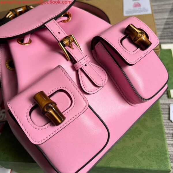 Replica Gucci 702101 Bamboo backpack Pink 7