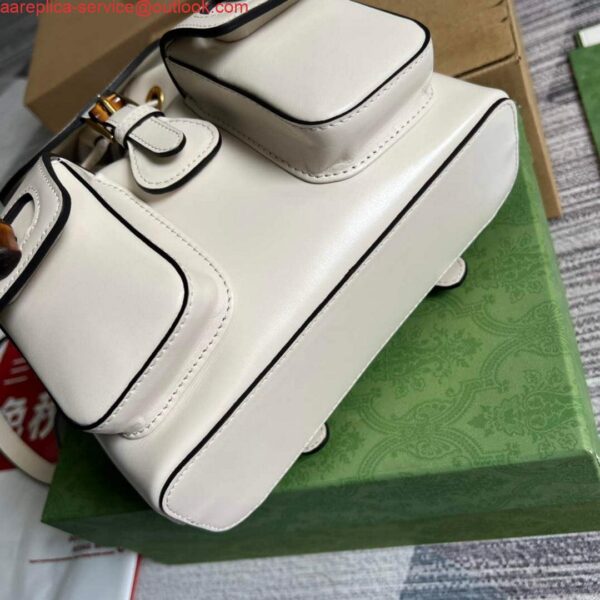 Replica Gucci 702101 Bamboo backpack white 7