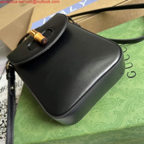 Replica Gucci 702106 Bamboo Mini Handbag Black 7