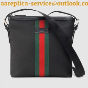 Replica Gucci Black Web Canvas Messenger Bag