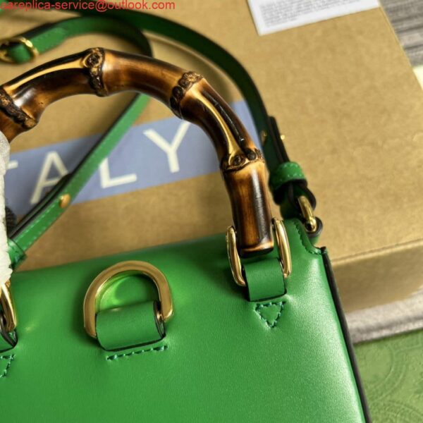 Replica Gucci 702106 Bamboo Mini Handbag Green 8