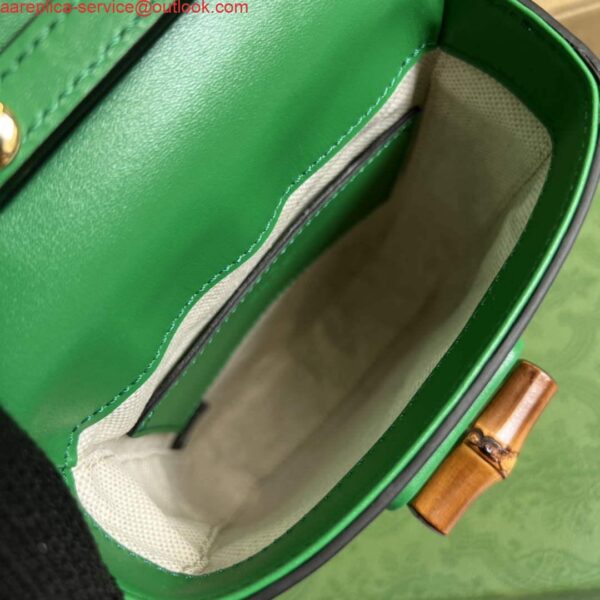 Replica Gucci 702106 Bamboo Mini Handbag Green 10