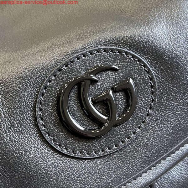 Replica Gucci 725657 Backpack With Tonal Double G Black 5