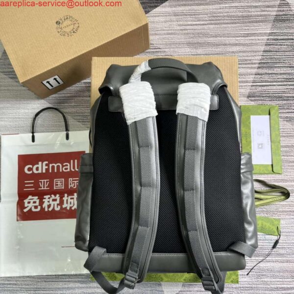 Replica Gucci 725657 Backpack With Tonal Double G Gray 3