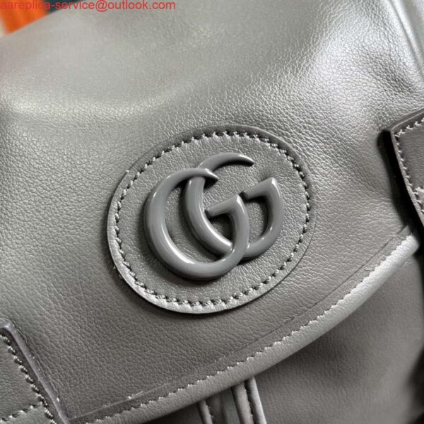 Replica Gucci 725657 Backpack With Tonal Double G Gray 6
