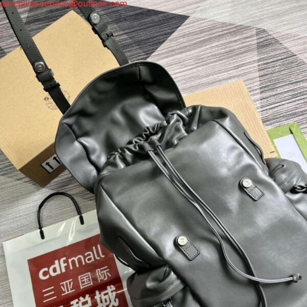 Replica Gucci 725657 Backpack With Tonal Double G Gray 9