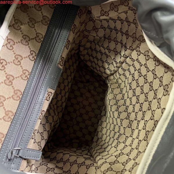 Replica Gucci 725657 Backpack With Tonal Double G Gray 10