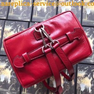 Replica Gucci Backpack In Red Soft Leather 2