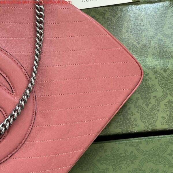 Replica Gucci 751516 Blondie Medium Tote bag in Pink leather 6