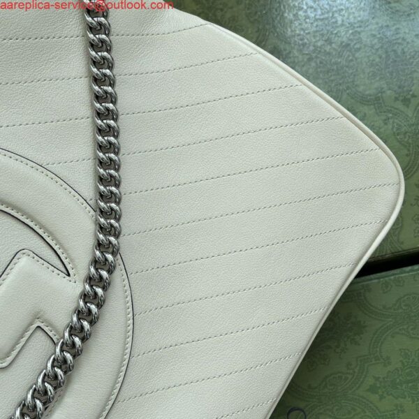 Replica Gucci 751516 Blondie Medium Tote bag in White leather 6