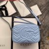 Replica Gucci 447633 GG Marmont Super Mini Shoulder Bag White and Red