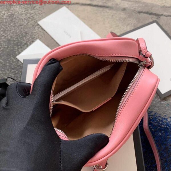 Replica Gucci 448065 GG Marmont Matelassé Mini Bag Pink 9