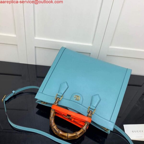 Replica Gucci Diana medium tote bag Gucci 655658 Blue 5